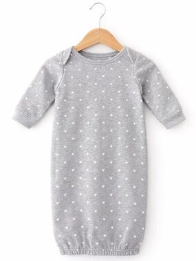 5/$15 Carter's Gray Star Print Sleeper Gown Size Newborn